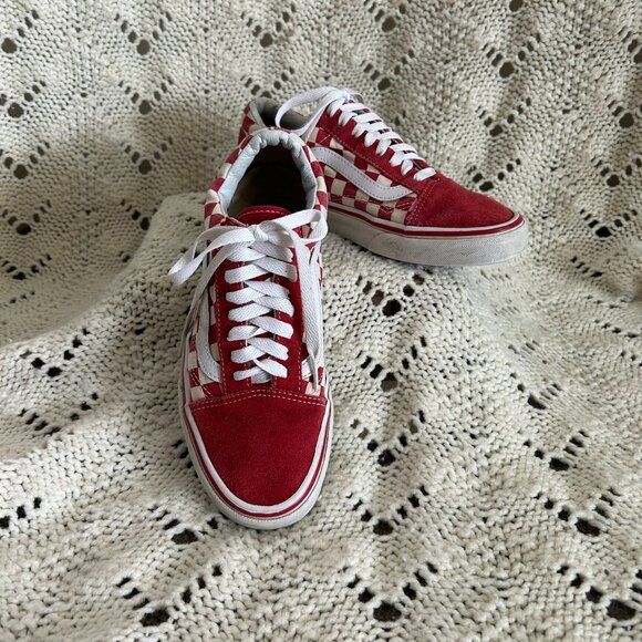 Vans Old Skool red checkered sneakers - Picture 1 of 9